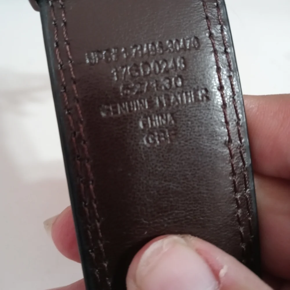 Dickies Genuine Leather Black Brown Reversible Large Men's Belt 57